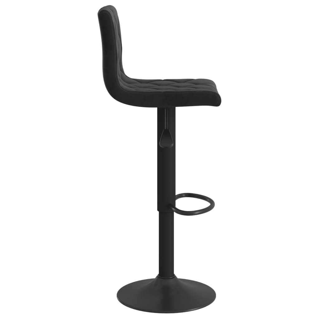 Tabourets de bar lot de 2 Noir Velours - XIOS