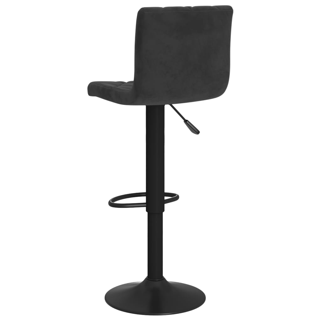 Tabourets de bar lot de 2 Noir Velours - XIOS