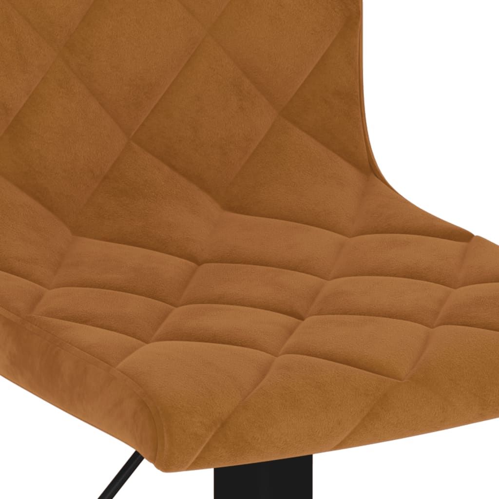 Tabourets de bar lot de 2 marron velours - XIOS