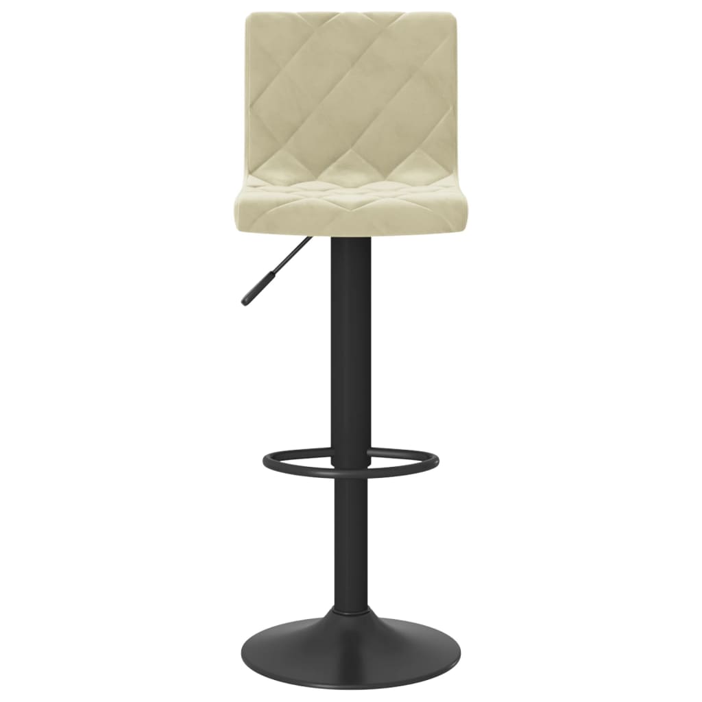 Tabourets de bar lot de 2 crème velours - XIOS