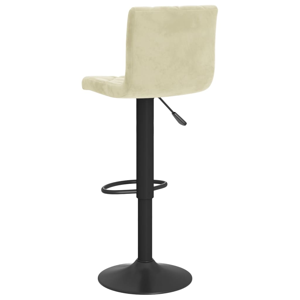 Tabourets de bar lot de 2 crème velours - XIOS