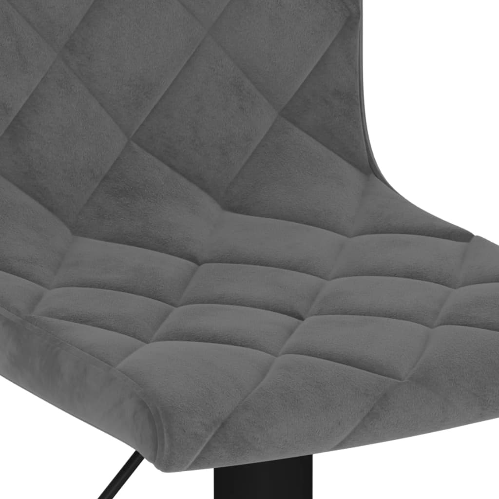 Tabourets de bar lot de 2 gris foncé velours - XIOS