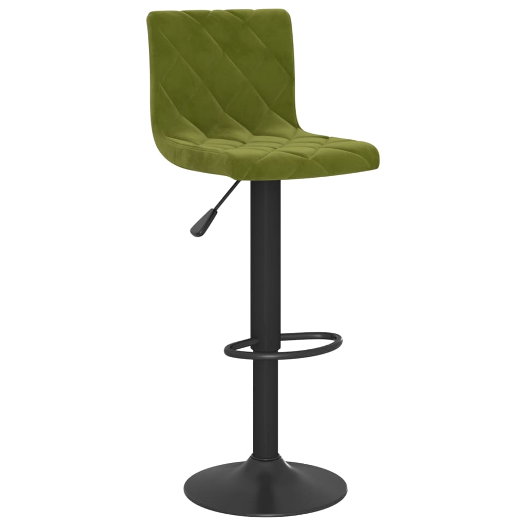 Tabourets de bar lot de 2 vert clair velours - XIOS