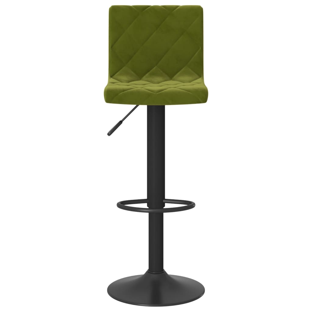 Tabourets de bar lot de 2 vert clair velours - XIOS