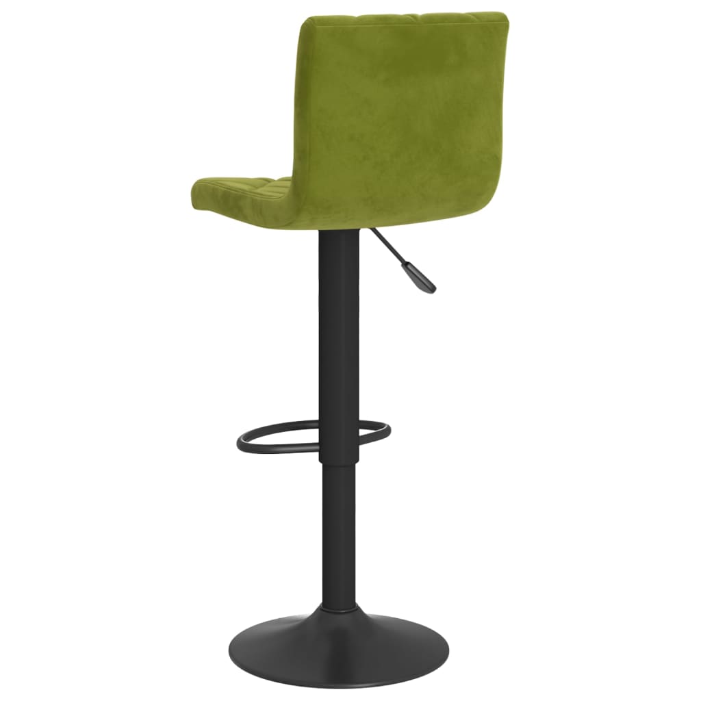 Tabourets de bar lot de 2 vert clair velours - XIOS