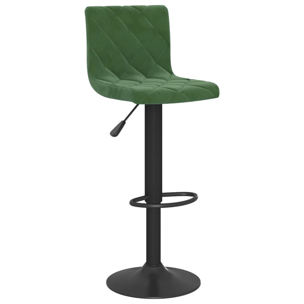 Tabourets de bar lot de 2 vert foncé velours - XIOS