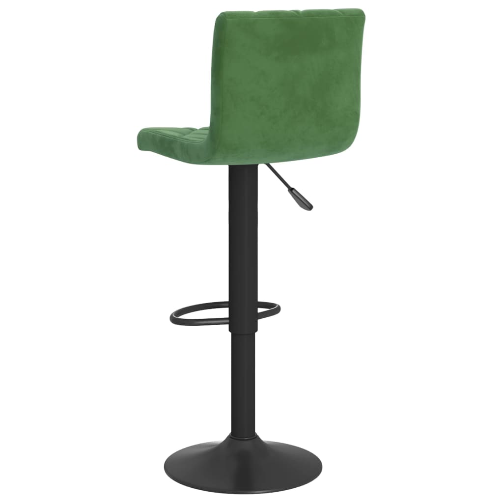 Tabourets de bar lot de 2 vert foncé velours - XIOS