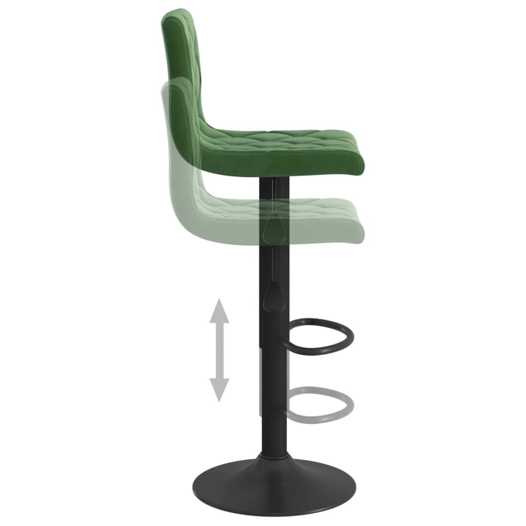Tabourets de bar lot de 2 vert foncé velours - XIOS