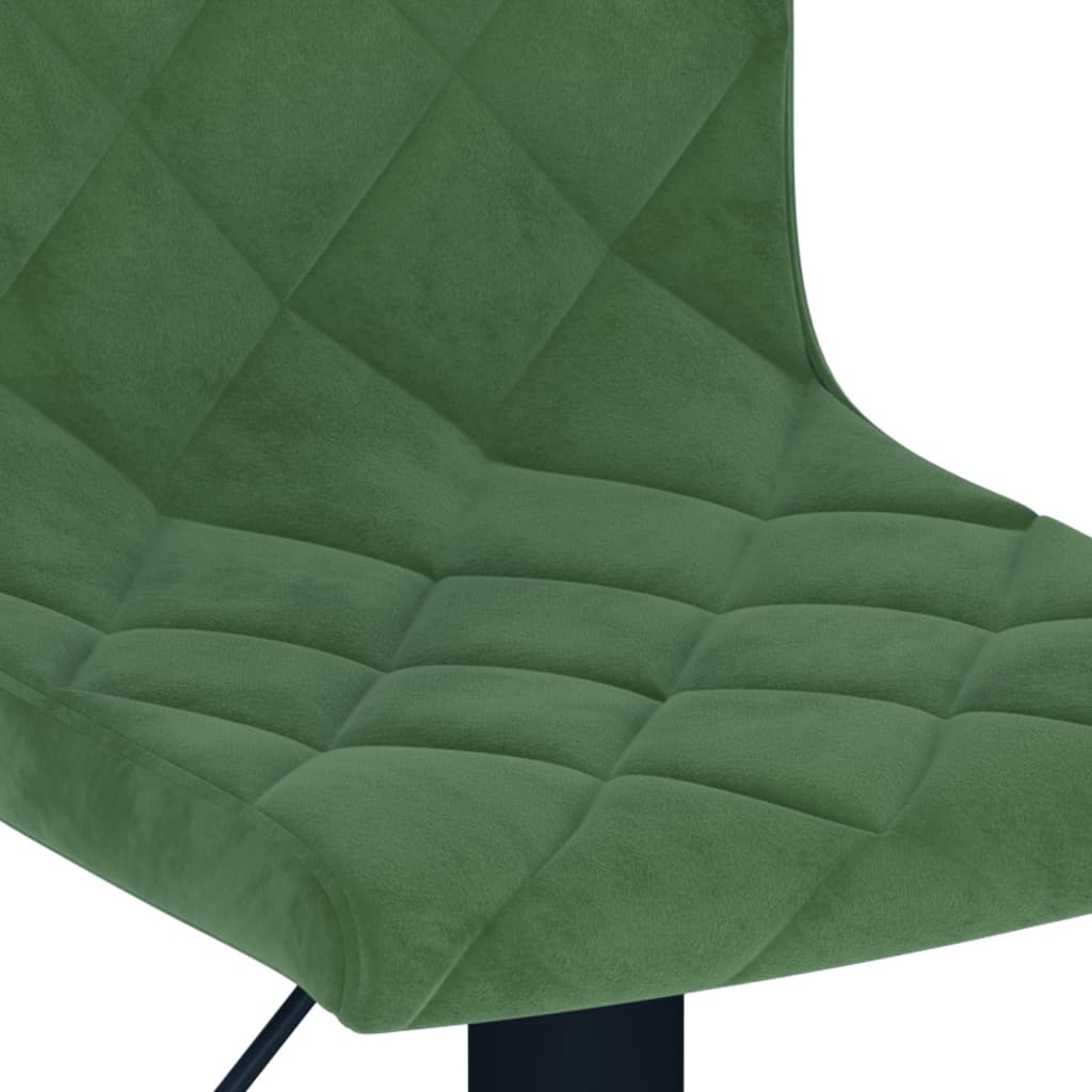 Tabourets de bar lot de 2 vert foncé velours - XIOS