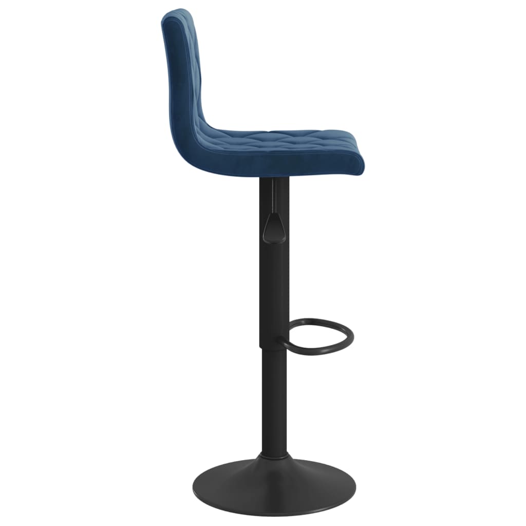 Tabourets de bar lot de 2 bleu velours - XIOS