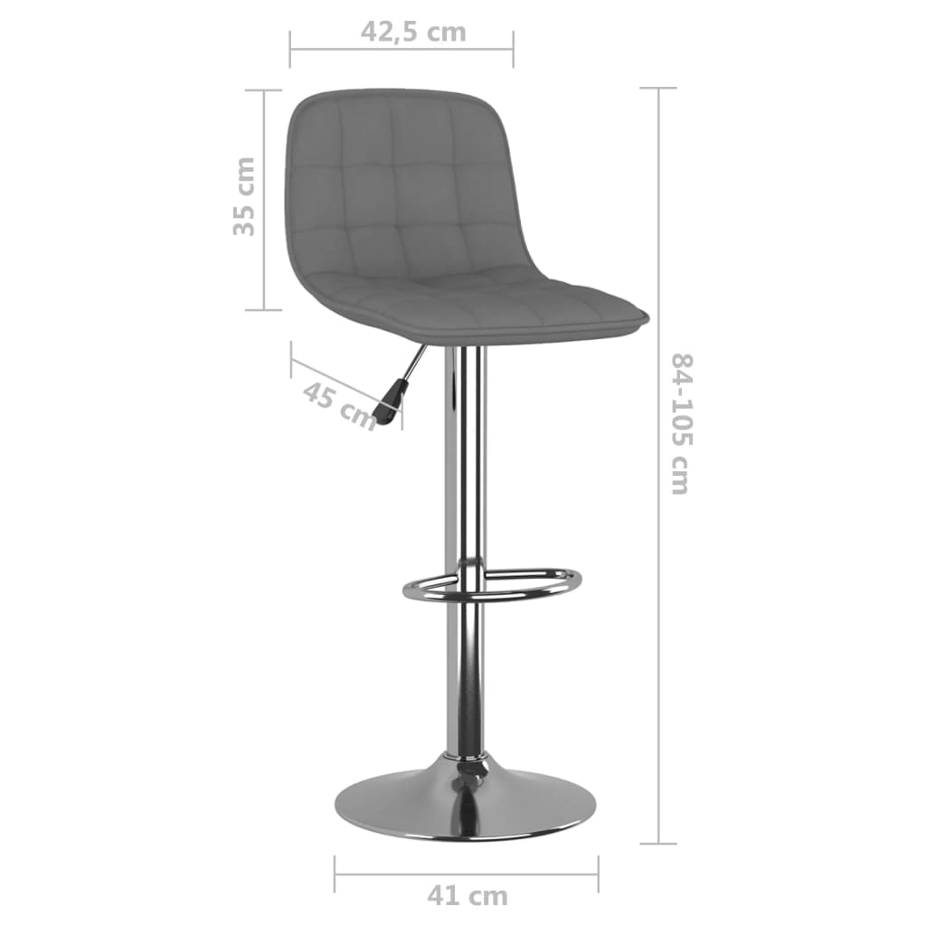 Tabourets de bar lot de 2 gris clair tissu - XIOS