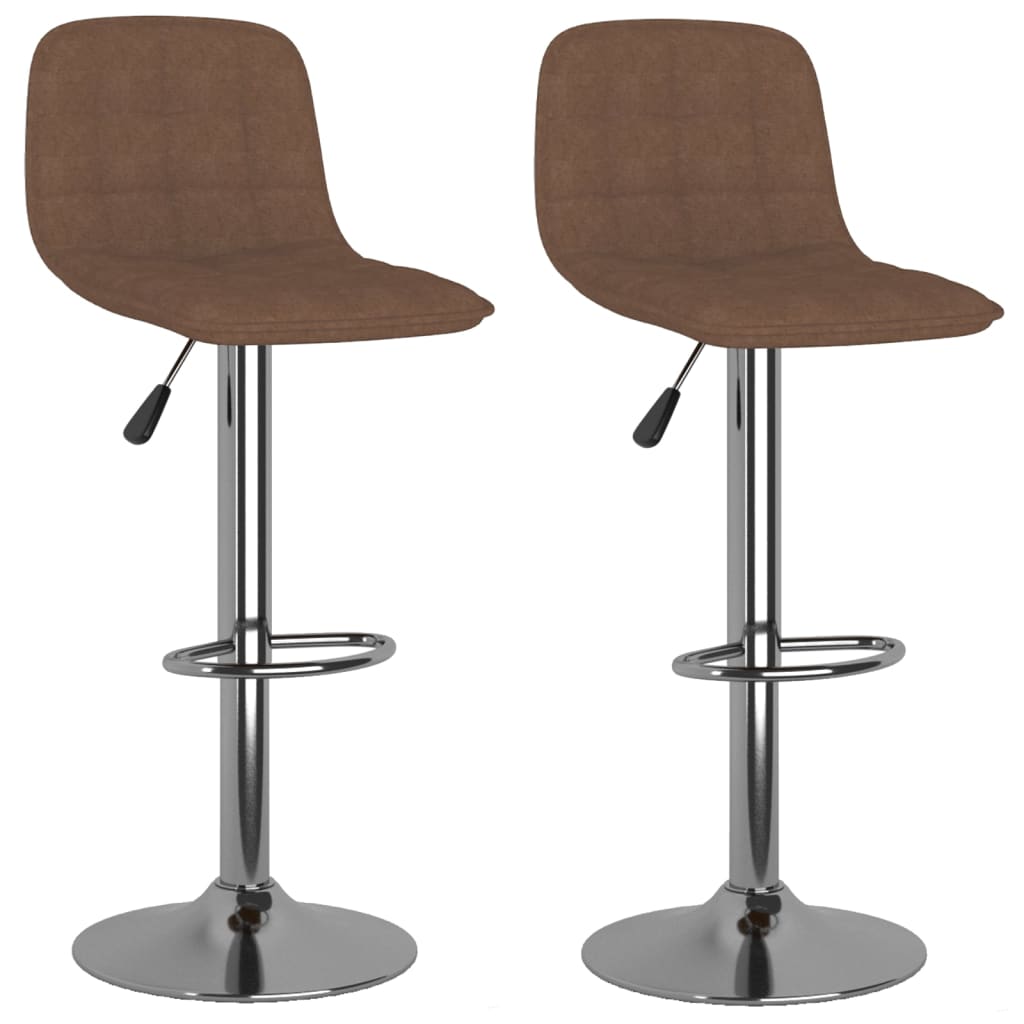 Tabourets de bar lot de 2 marron tissu - XIOS