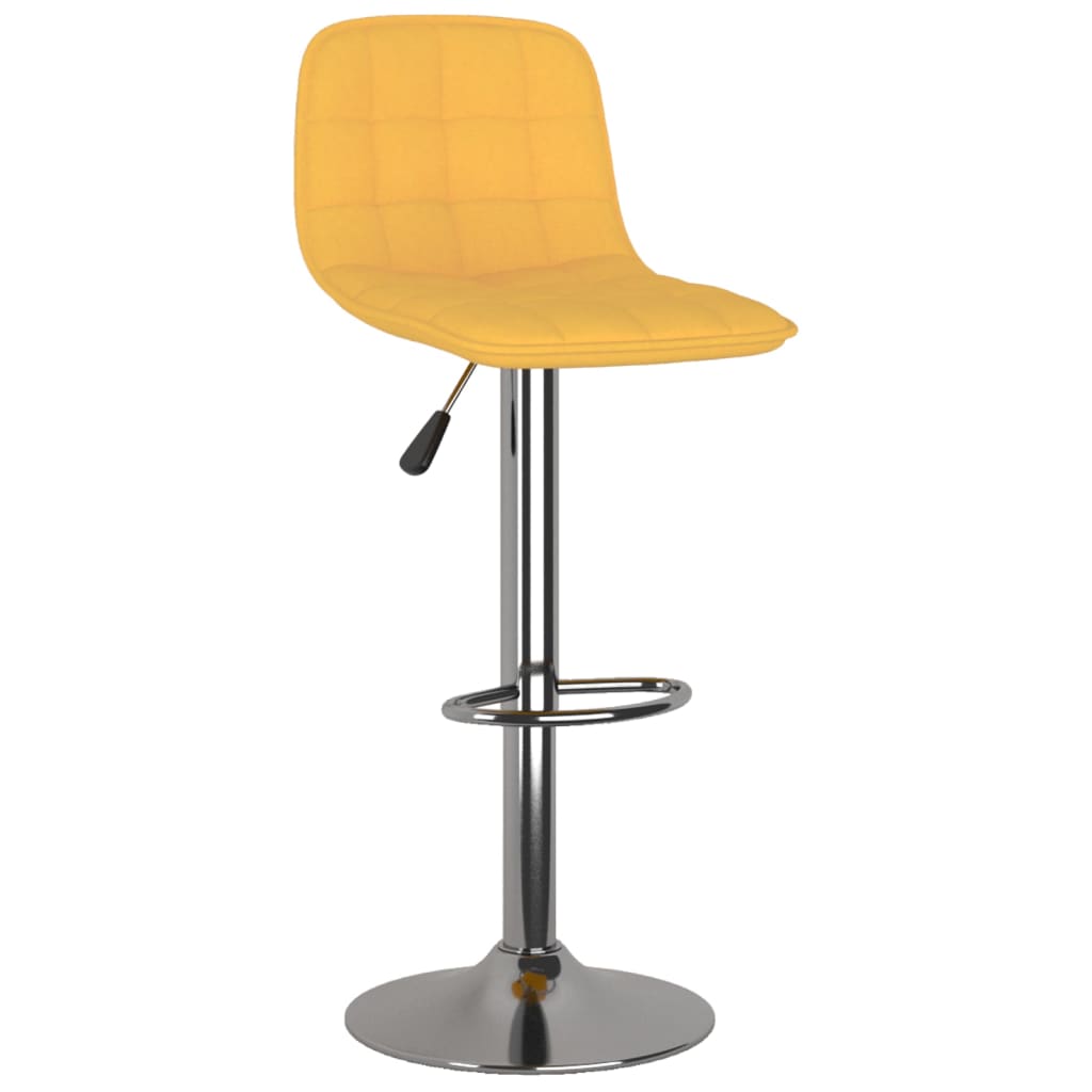 Tabourets de bar lot de 2 jaune tissu - XIOS