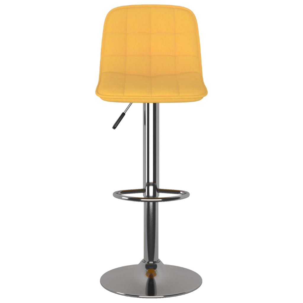 Tabourets de bar lot de 2 jaune tissu - XIOS