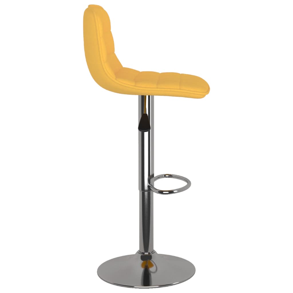 Tabourets de bar lot de 2 jaune tissu - XIOS