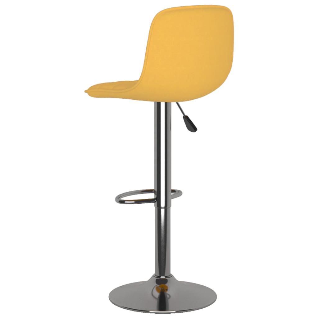 Tabourets de bar lot de 2 jaune tissu - XIOS