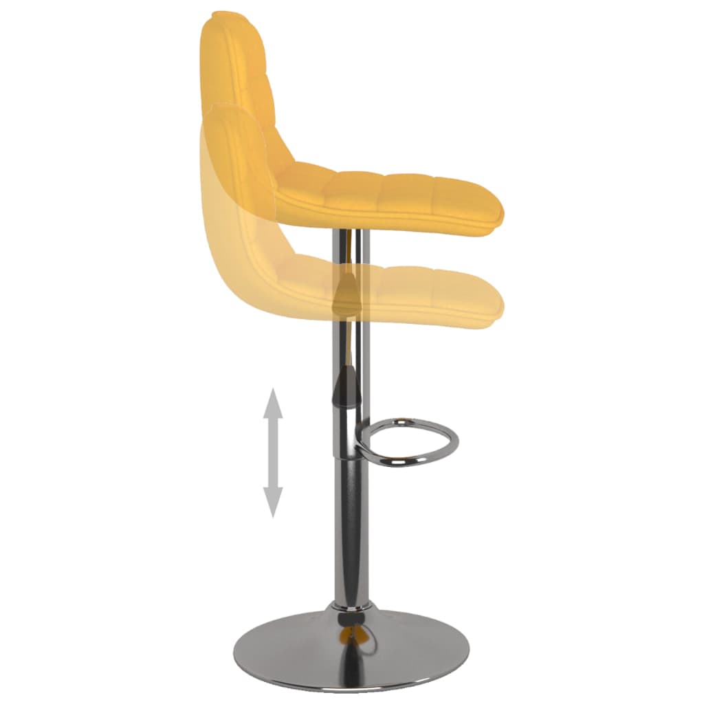 Tabourets de bar lot de 2 jaune tissu - XIOS
