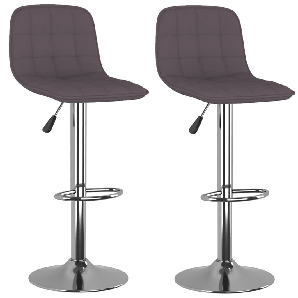 Tabourets de bar lot de 2 taupe tissu - XIOS