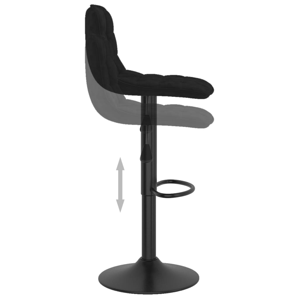 Tabouret de bar Noir Velours - XIOS