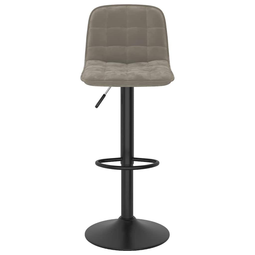 Tabouret de bar Gris clair Velours - XIOS