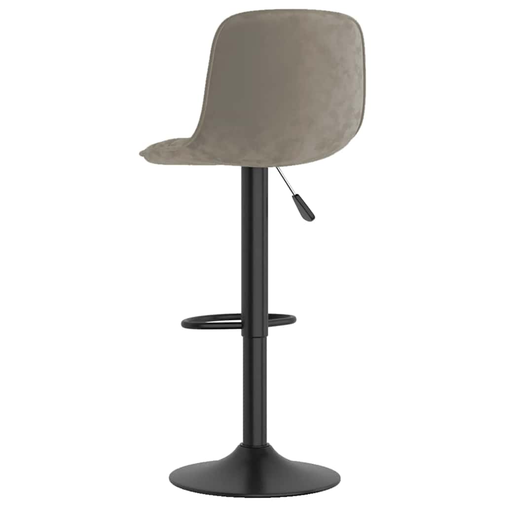 Tabouret de bar Gris clair Velours - XIOS