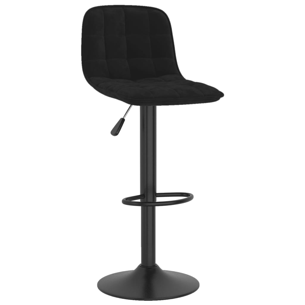 Tabourets de bar lot de 2 noir velours - XIOS