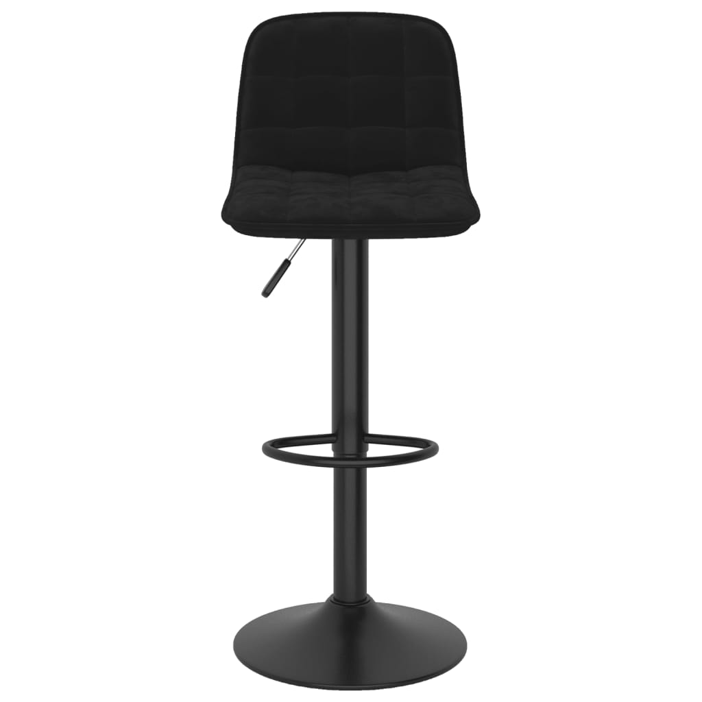 Tabourets de bar lot de 2 noir velours - XIOS