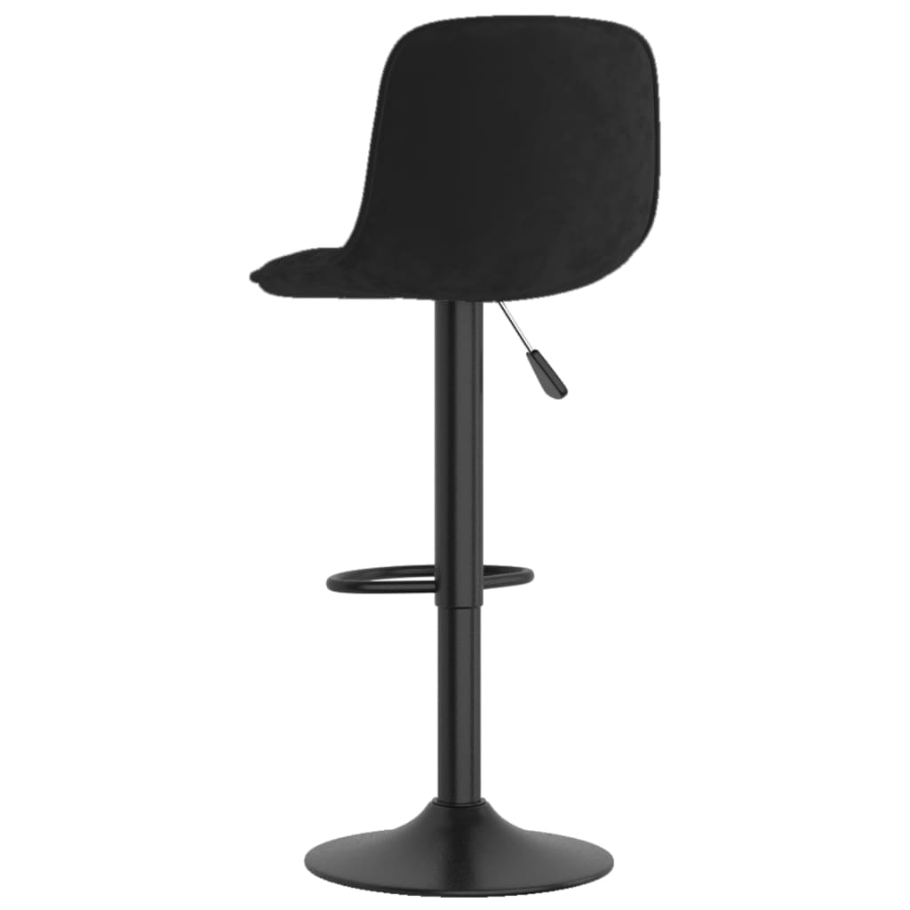 Tabourets de bar lot de 2 noir velours - XIOS