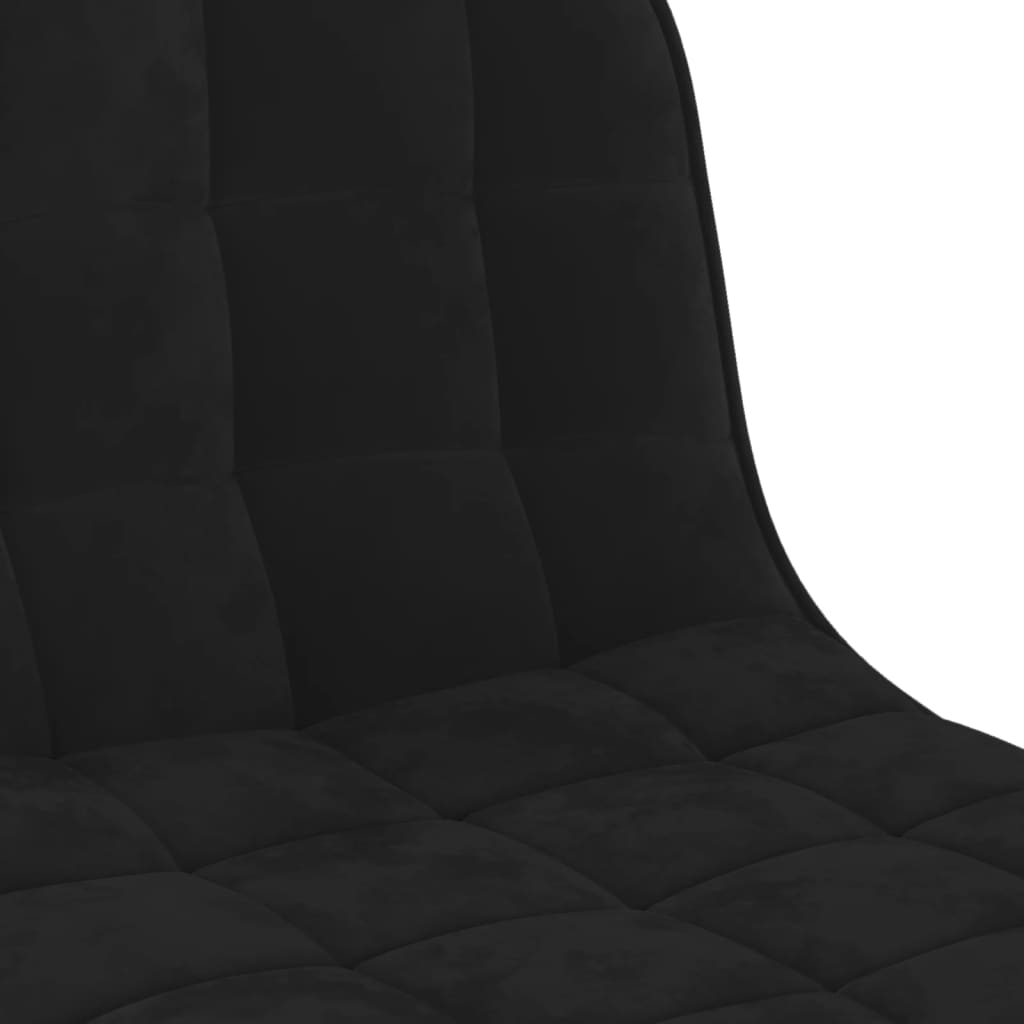 Tabourets de bar lot de 2 noir velours - XIOS