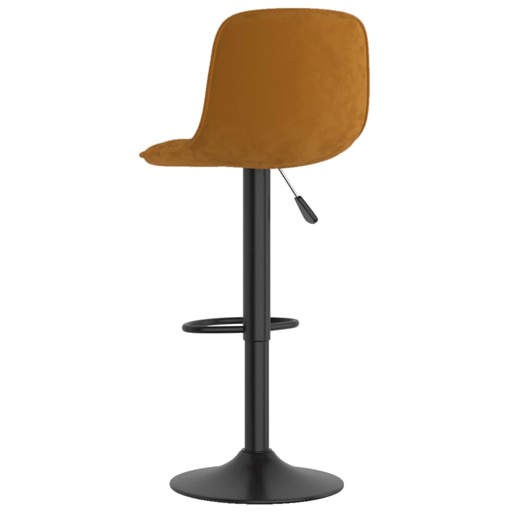 Tabourets de bar lot de 2 marron velours - XIOS