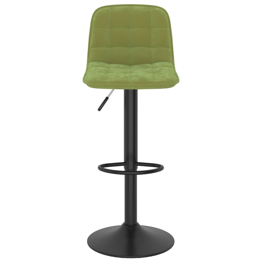 Tabourets de bar lot de 2 vert clair velours - XIOS