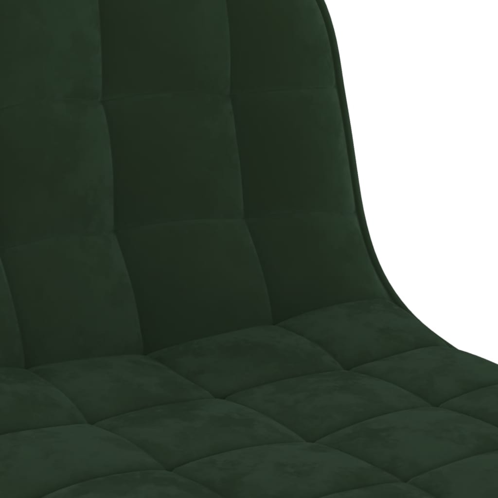 Tabourets de bar lot de 2 vert foncé velours - XIOS