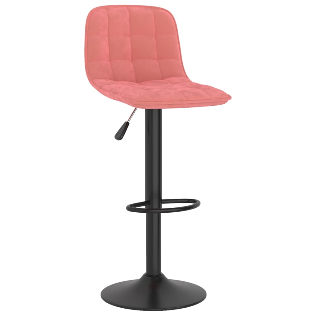 Tabourets de bar lot de 2 rose velours - XIOS