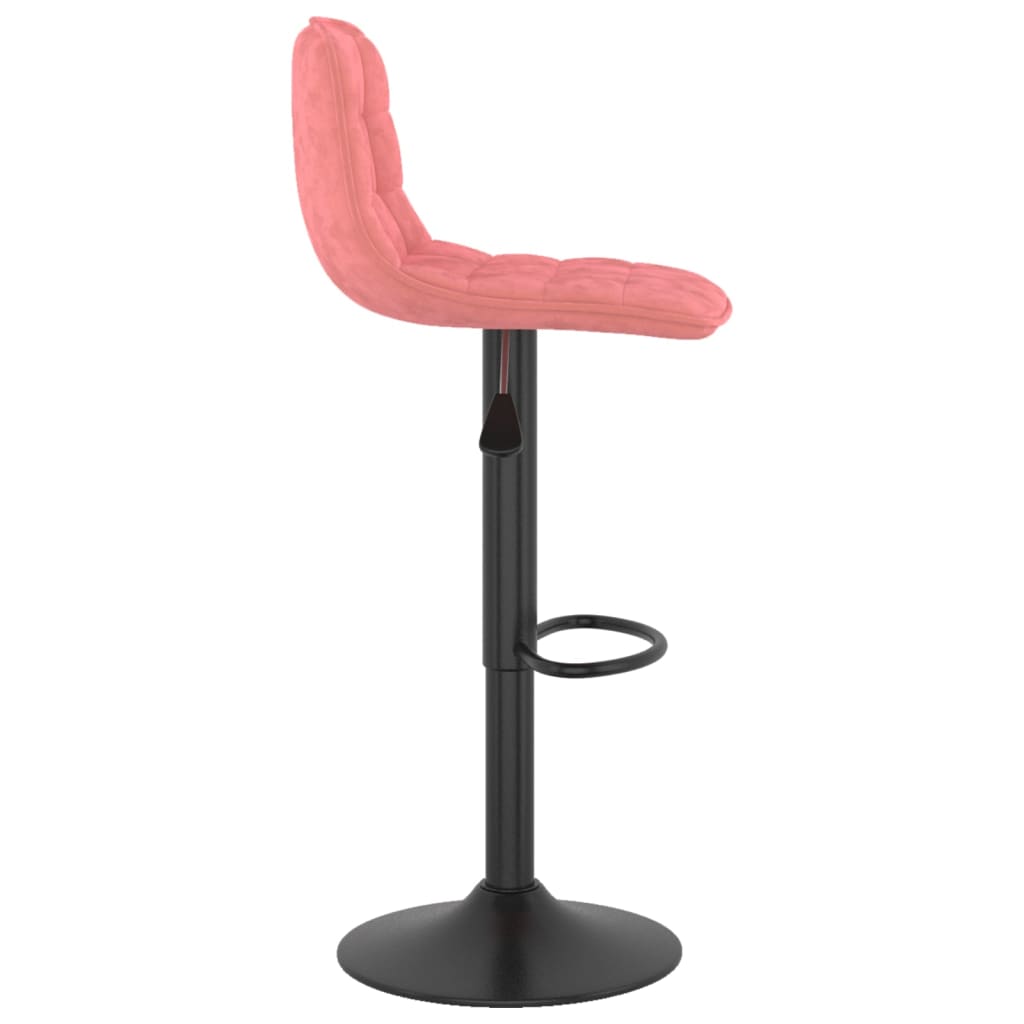 Tabourets de bar lot de 2 rose velours - XIOS