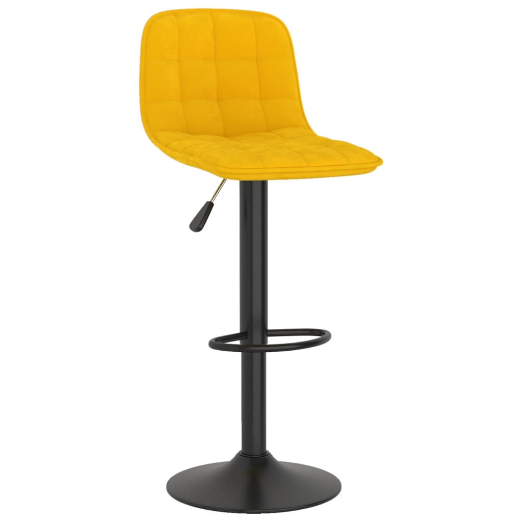 Tabourets de bar lot de 2 Jaune Velours - XIOS
