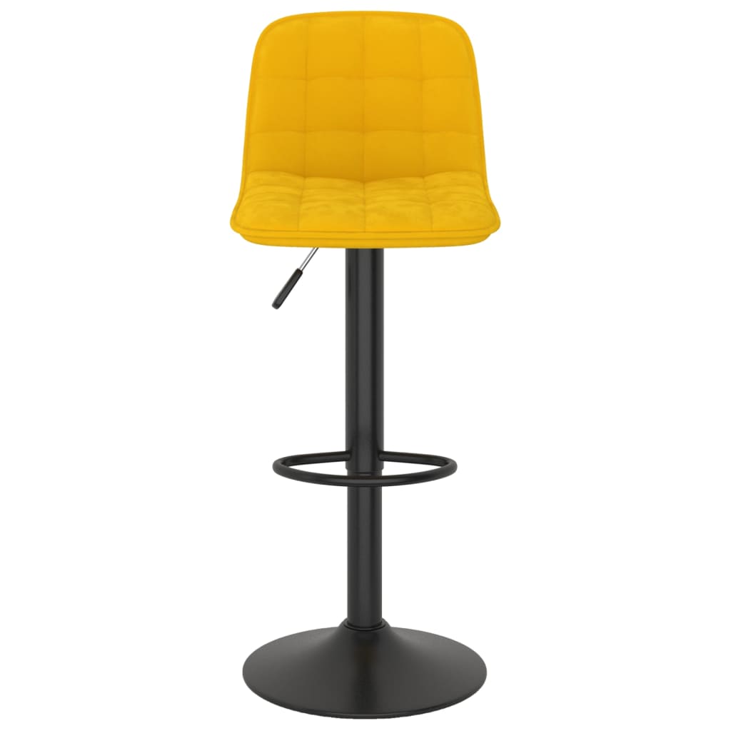 Tabourets de bar lot de 2 Jaune Velours - XIOS