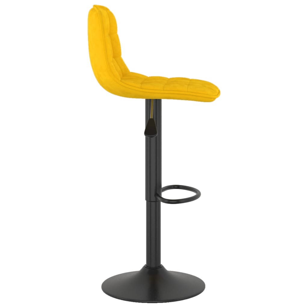 Tabourets de bar lot de 2 Jaune Velours - XIOS