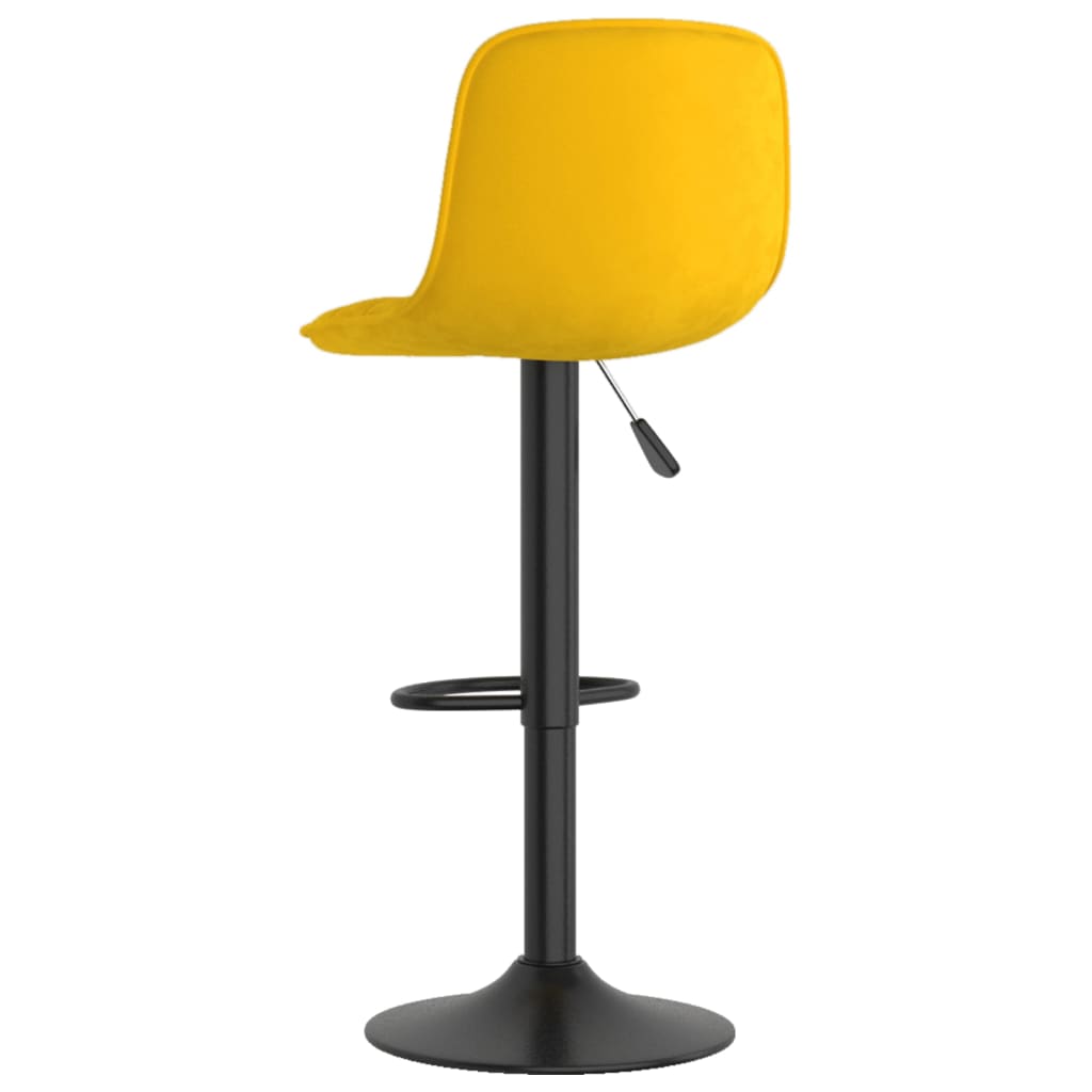 Tabourets de bar lot de 2 Jaune Velours - XIOS