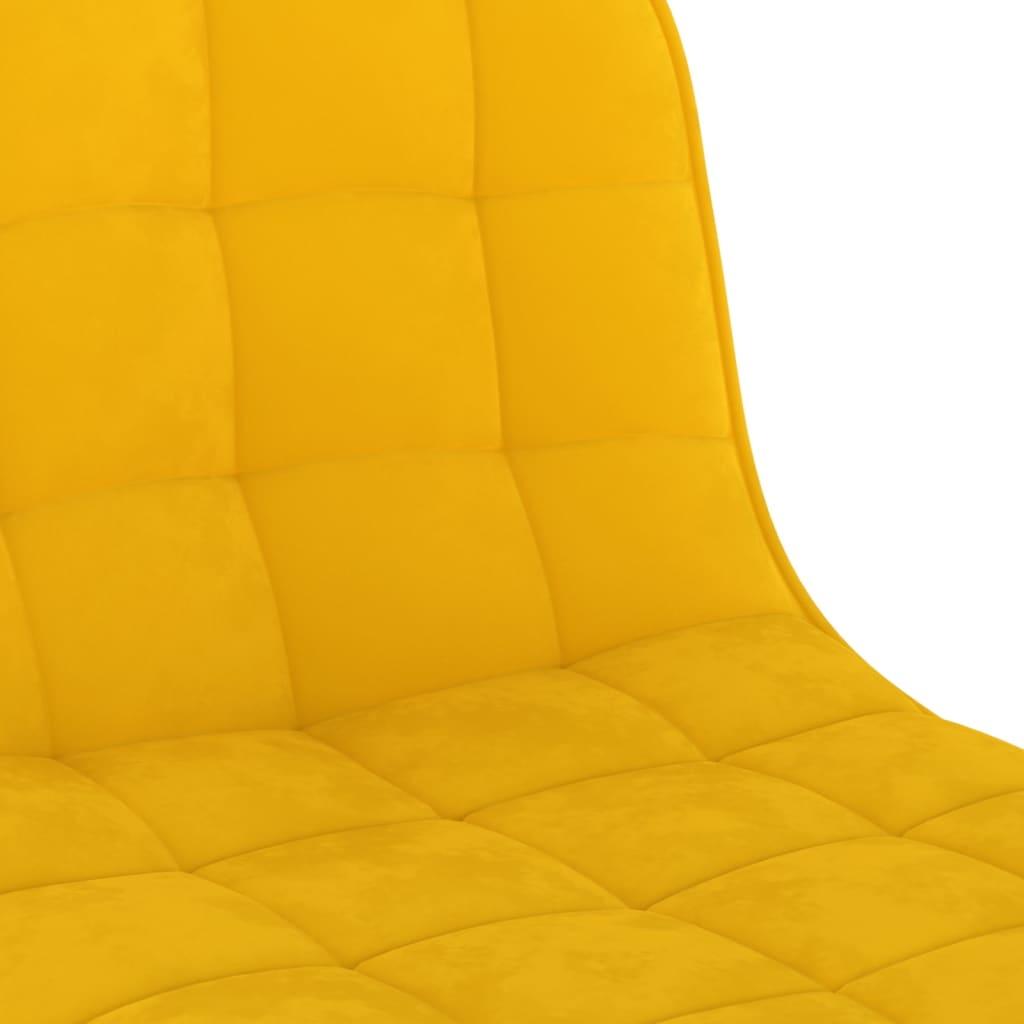 Tabourets de bar lot de 2 Jaune Velours - XIOS