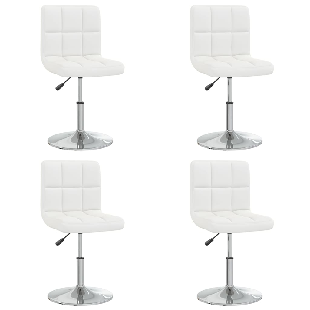 Chaises à manger lot de 4 blanc similicuir - XIOS