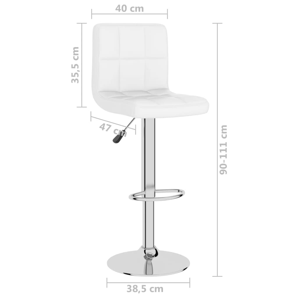 Tabouret de bar Blanc Similicuir - XIOS