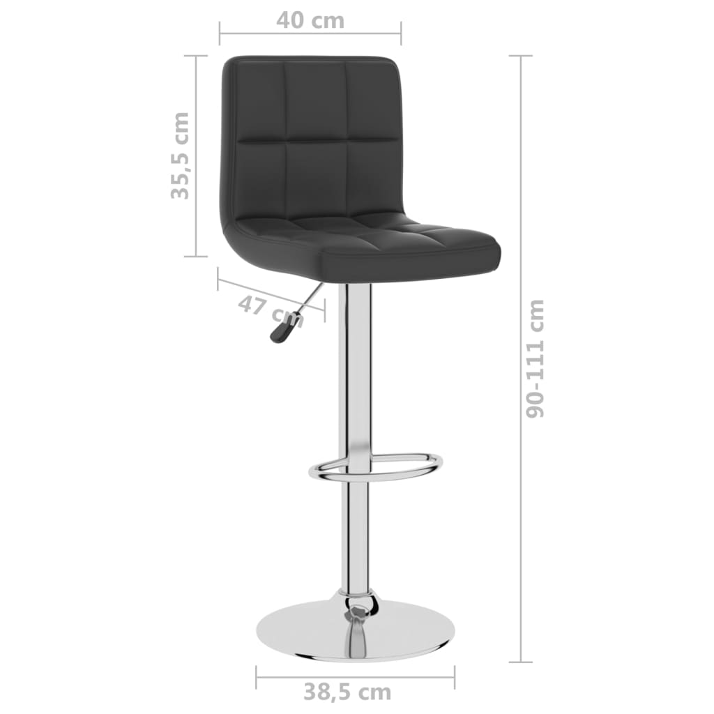 Tabouret de bar Noir Similicuir - XIOS