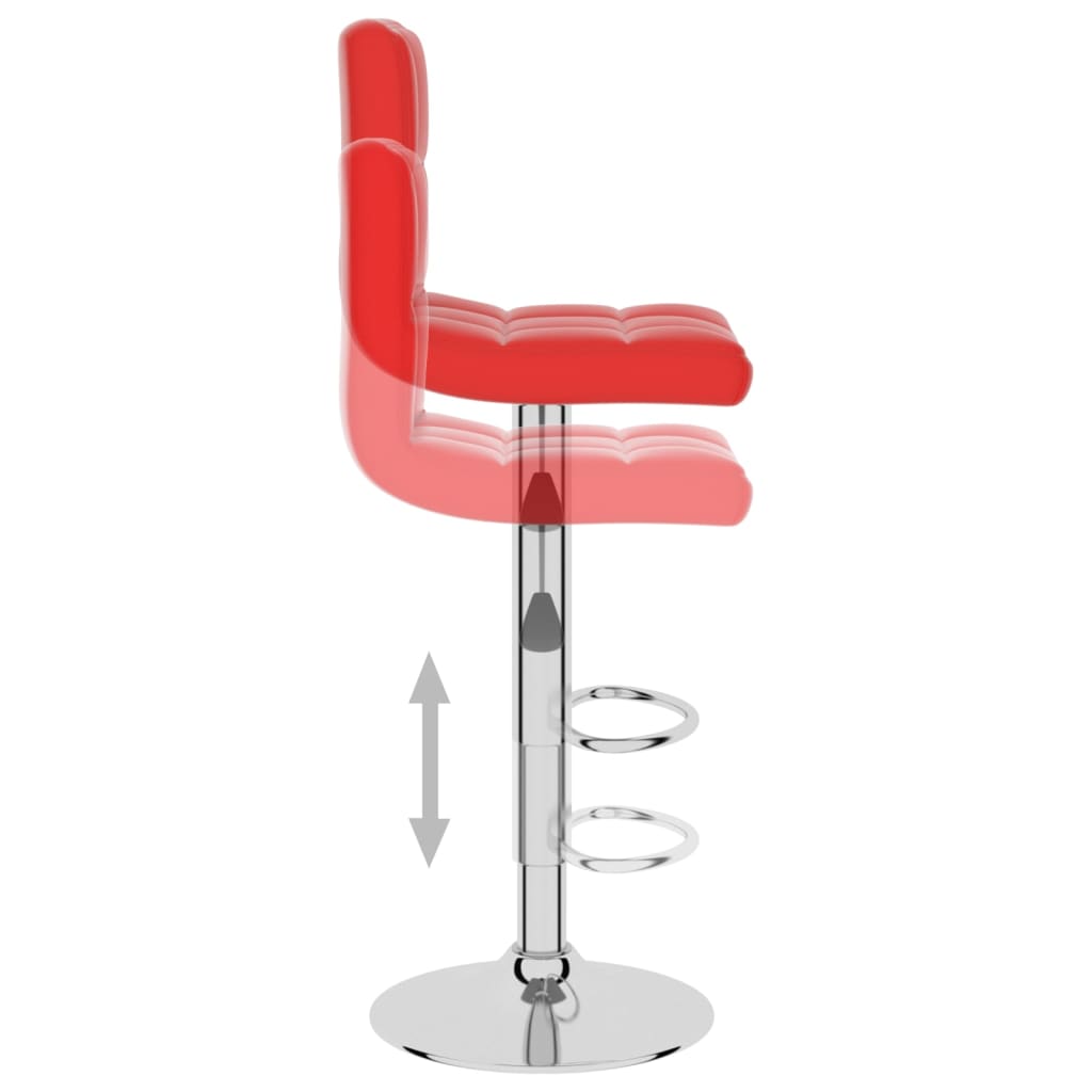 Tabouret de bar Rouge Similicuir - XIOS