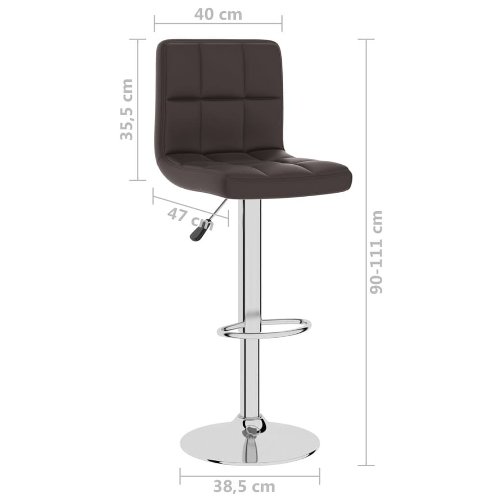 Tabouret de bar Marron Similicuir - XIOS