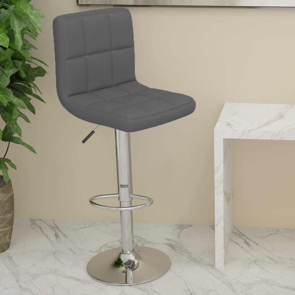 Tabouret de bar Gris Similicuir - XIOS
