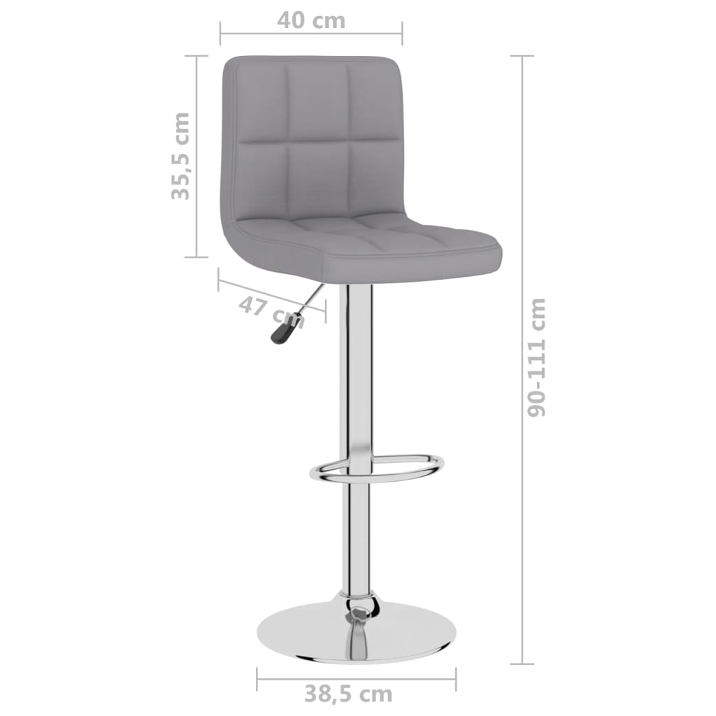 Tabourets de bar lot de 2 gris clair tissu - XIOS