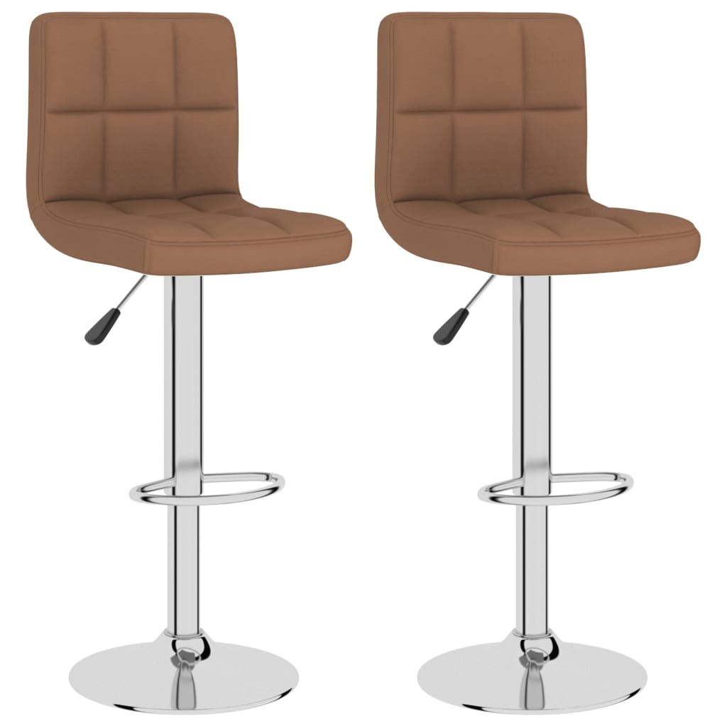 Tabourets de bar lot de 2 marron tissu - XIOS