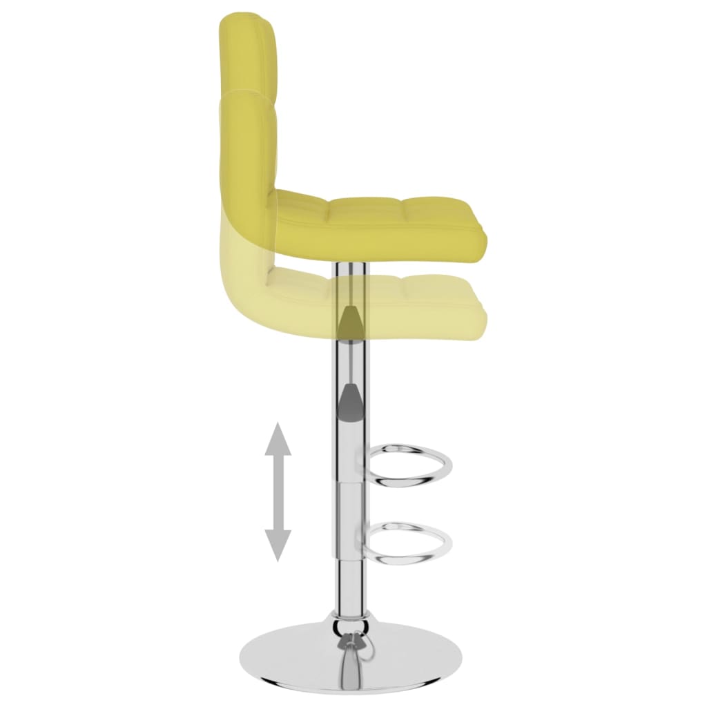 Tabourets de bar lot de 2 vert tissu