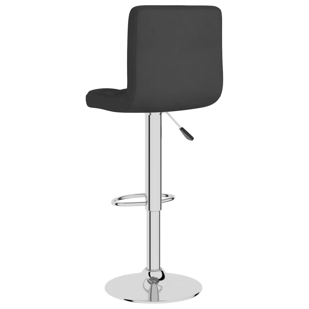 Tabourets de bar lot de 2 noir tissu - XIOS