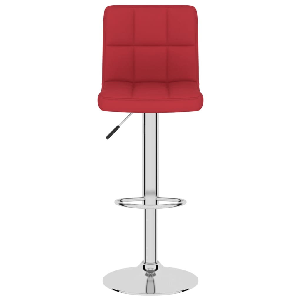 Tabourets de bar lot de 2 rouge bordeaux tissu - XIOS